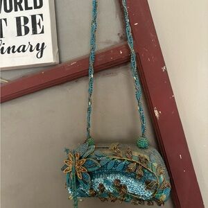 Mary Frances hard case  beaded purse